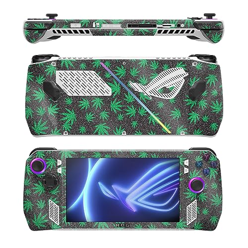Image of MightySkins Glossy Glitter Skin Compatible with Asus ROG Ally - Marijuana | Protective, Durable High-Gloss Glitter Finish | Easy to Apply, Remove, and Change Styles