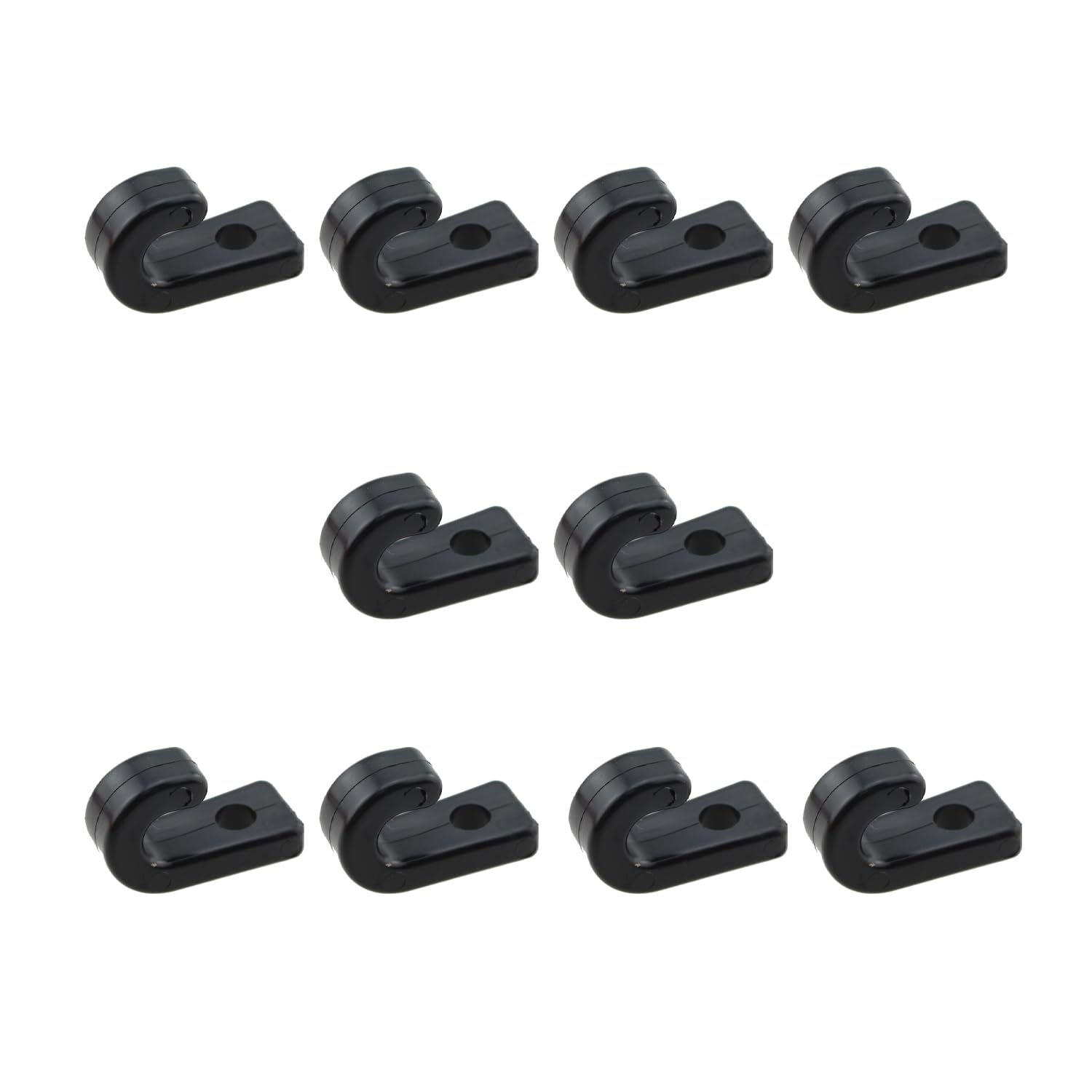SQXBK 10PCS 26MM/1.02Inch Kayak J Buckle Fitting Boat Deck Hook Black Tent Nylon Buckle for Kayaks Canoes Paddleboard and Shock Cord