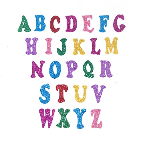 5 Sheets 210Pcs Colorful Glittery Foam Self Adhesive Letters Stickers,Foam Letter Stickers Alphabet For Kid's Arts Craft Supplies Greeting Cards Scrap Books Home Decoration #TOP3