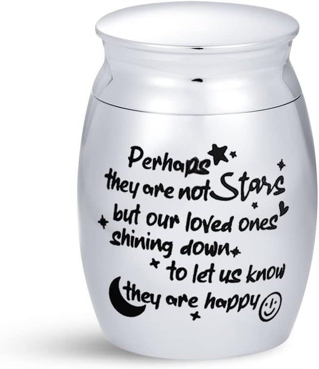 SBI Jewelry Small Urn for Son Grandma Dog Dad Mum Grandpa Cremation Urns for Ashes Moon Star