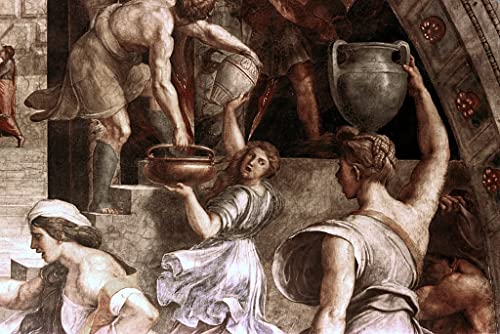 Impression sur toile l'incendie du Borgo Raphael affiches et gravures décoration