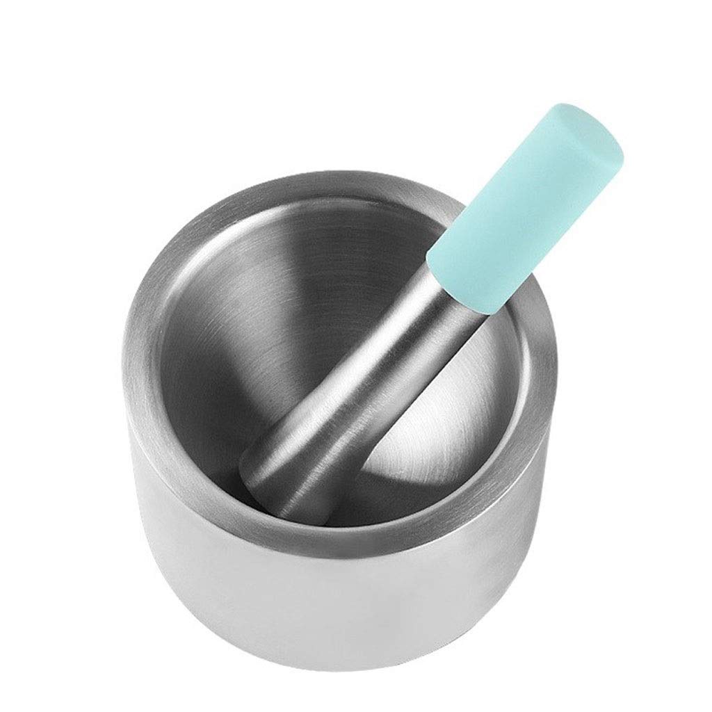 Mortar and Pestle Brushed Stainless Steel Mortar and Pestle Grinder