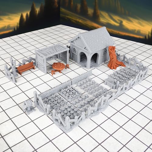 47pcs Village Yard Terrain Set for DND & Tabletop Games