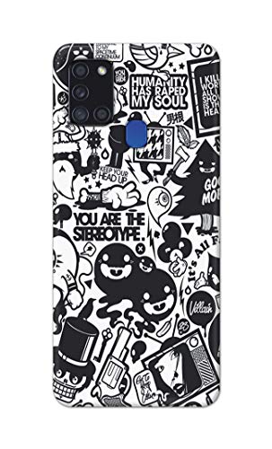 Image of Printed Hard Back Cover Case for Samsung Galaxy A21s Back Cover (Mixed Cartoon) -702