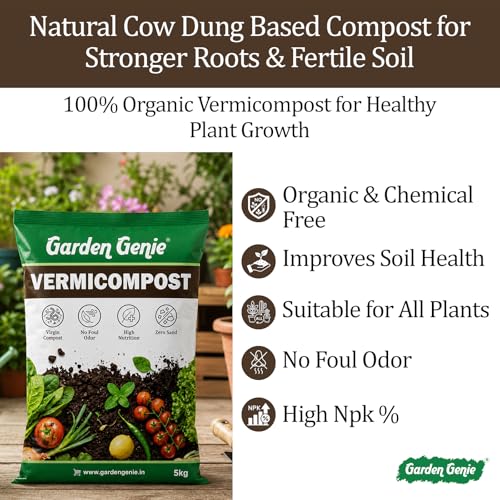Image of Garden Genie Organic Vermicompost for Plants Home Garden (NPK Rich), 5 Kg (Pack of 2)
