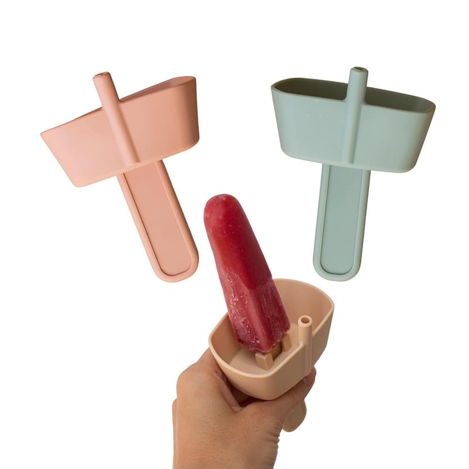 Mango Co. Silicone Popsicle Holder With Straw Drip Free 2 PACK