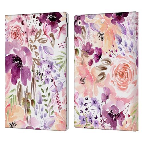 Étui cuir iPad 10.2 avec support et fentes cartes Chaos Floral Fleur 3