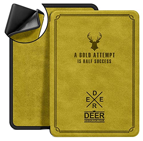 MOCA Classic Printed Magnetic (Soft Back) Flip Cover case for 6.8" Kindle Paperwhite 11 11th Generation 2021 / Kindle Paperwhite Signature Edition Soft Back Flip Cover Case (Green)