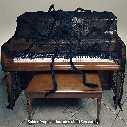 Tissuedeep 6.6 Ft. 200Cm Giant Huge Black Spider Decorations, Halloween Outdoor Large Size Realistic Fake Hairy Spider Props Decor For Halloween Party, Patio Big Spiderweb Decorations #TOP1