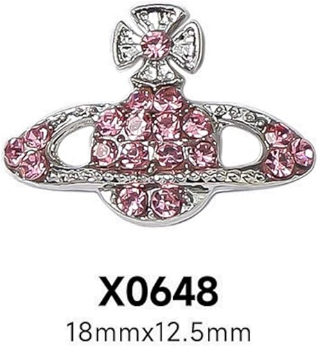 Miniatura 6 de 30 dijes de uñas  3D Planet Nail Art Rhinestones, lindo brillo brillante Saturno forma Y2K accesorios de uñas para mujeres niñas decoración de uñas