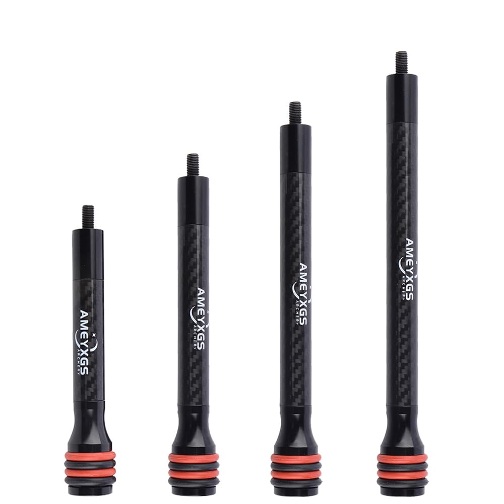 SHARROW Tiro al Arco Estabilizador de Proa Barra Lateral Estabilizador de Carbono 6" 8" 10" 12" Extender Varilla para Arco Compuesto y Arco Recurvo