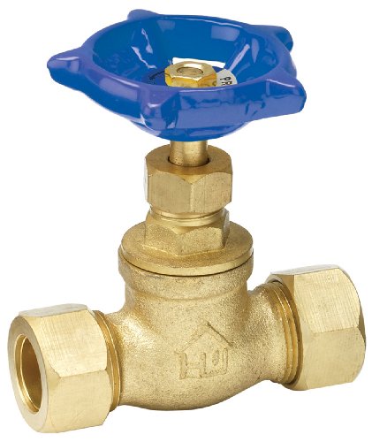Image of Homewerks VSV-STD-D4B Stop Valve, Compression x Compression, Brass, 3 /4-Inch