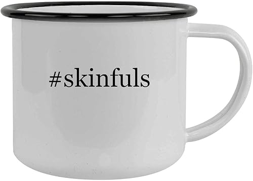 Molandra Products #skinfuls - 12oz Hashtag Camping Mug Stainless Steel, Black