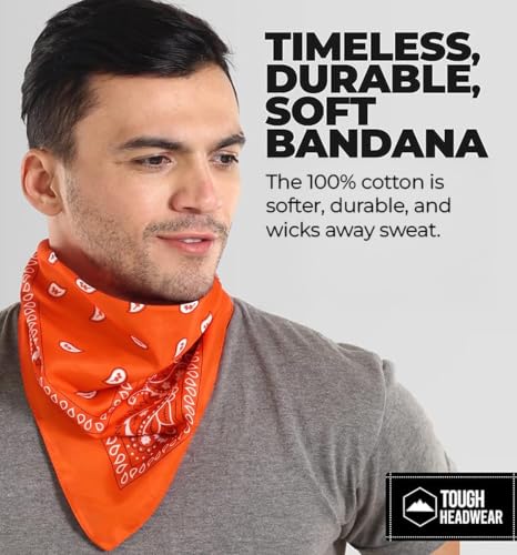 Image of Bandanas for Men & Women - Paisley Bandana - Head Wrap, Scarf - Large 21x21