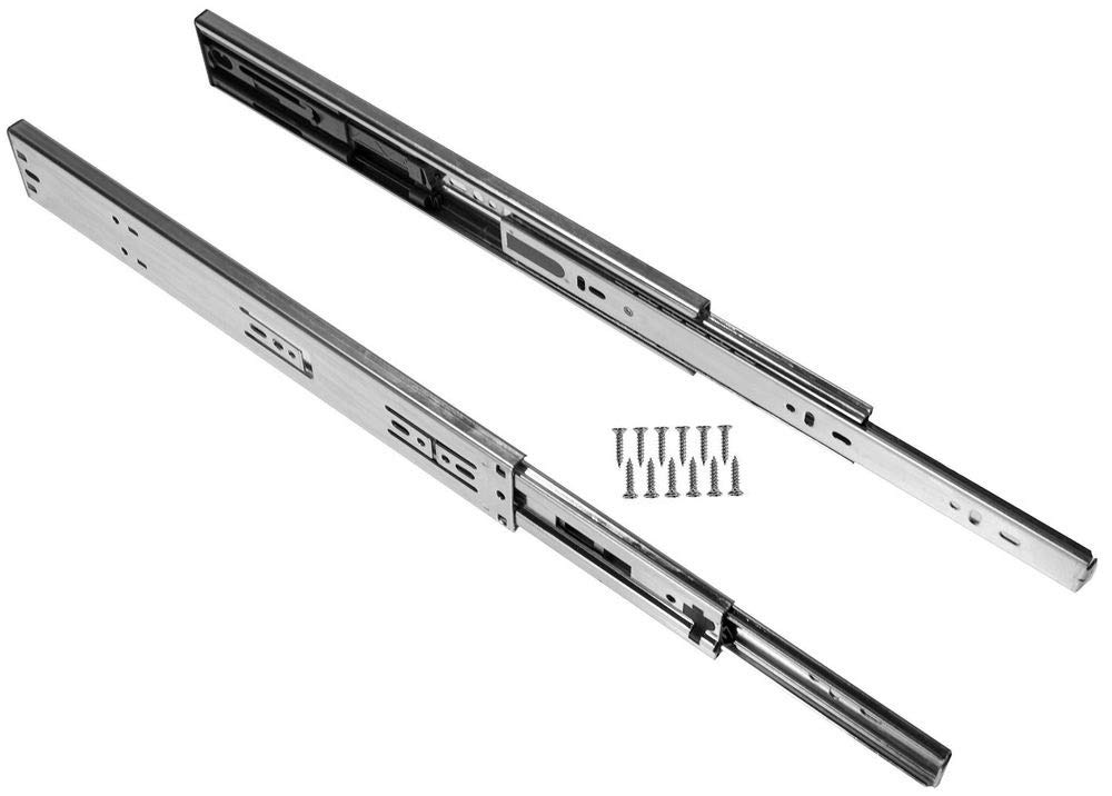 Rieles Cajones 310 Mm Rodamientos 1 Par De Guías De Cajón De Metal Con Rodamiento De Bolas De 17 Mm Cajones De Cocina Sin Marco