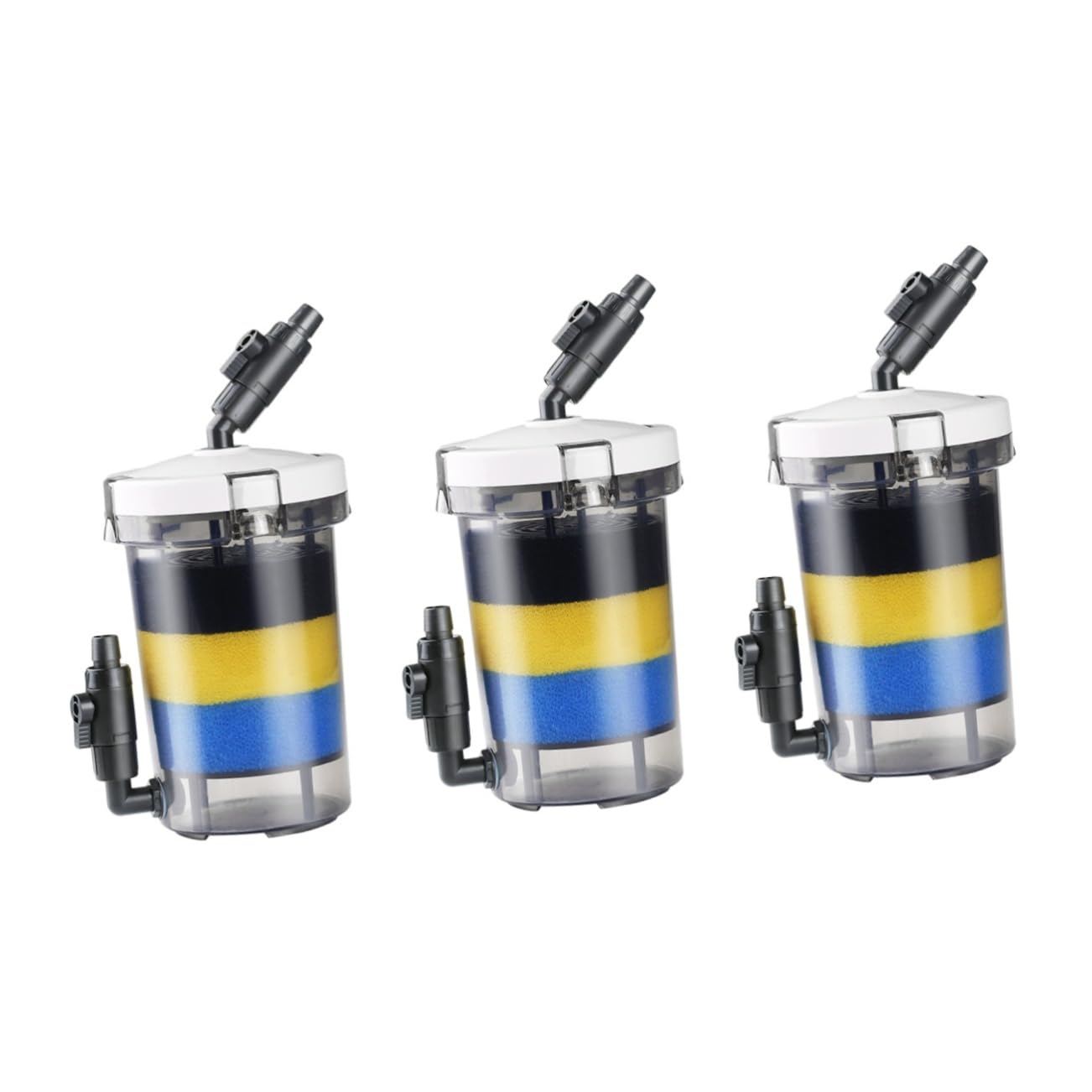 3 Filtros Externos para Acuario Cilindro De Hierba Frontal Equipo Silencioso para Criadores De Peces.