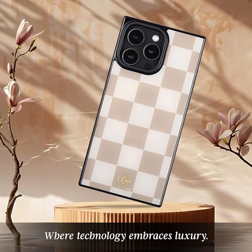 Image of COCOMII Rectangle for iPhone 16 Pro Case, Neutral Checkered