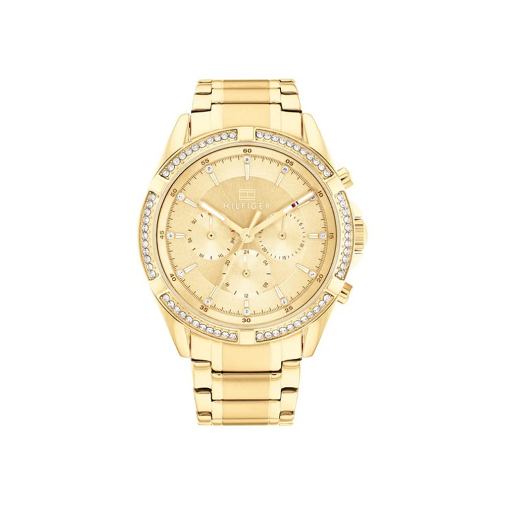 Tommy Hilfiger Women Champagne Dial Analog Watch Analog Yellow Dial Womens Watch-TH1782556 (B0BPCR89QY) Amazon Price History, Amazon Price Tracker