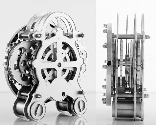 Industrial Moving Gear Mechanical Table Clock