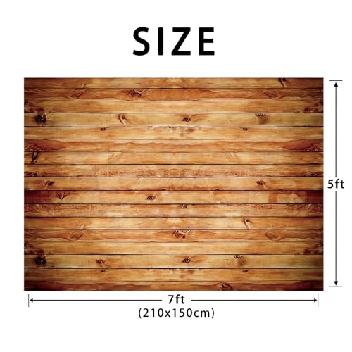 Fondo fotográfico madera 7x5ft poliéster miniatura 3