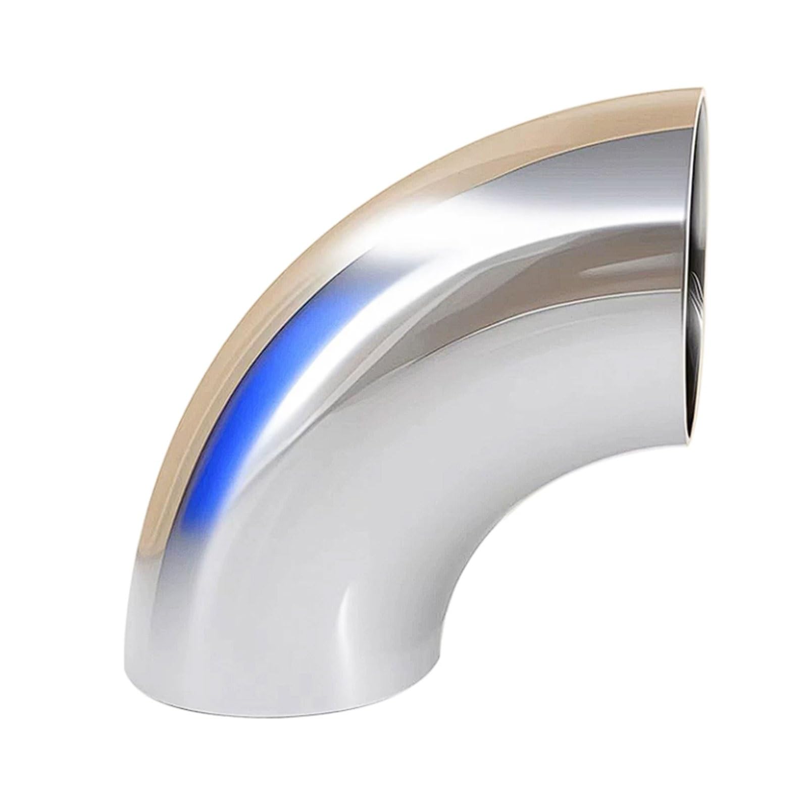 Confezione da 2 Pezzi di Gomito saldato a 90 Gradi in Acciaio Inox 304 Stile Raccordo rapido per idropulitrice, Finitura lucidata a Specchio Stampata per Linea Acqua(Φ76*2)