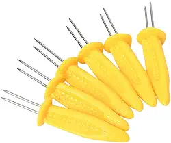 Mimo Style Espeto para Milho - Silicone com Ponta em Aço Inoxidável - Resistente e Durável