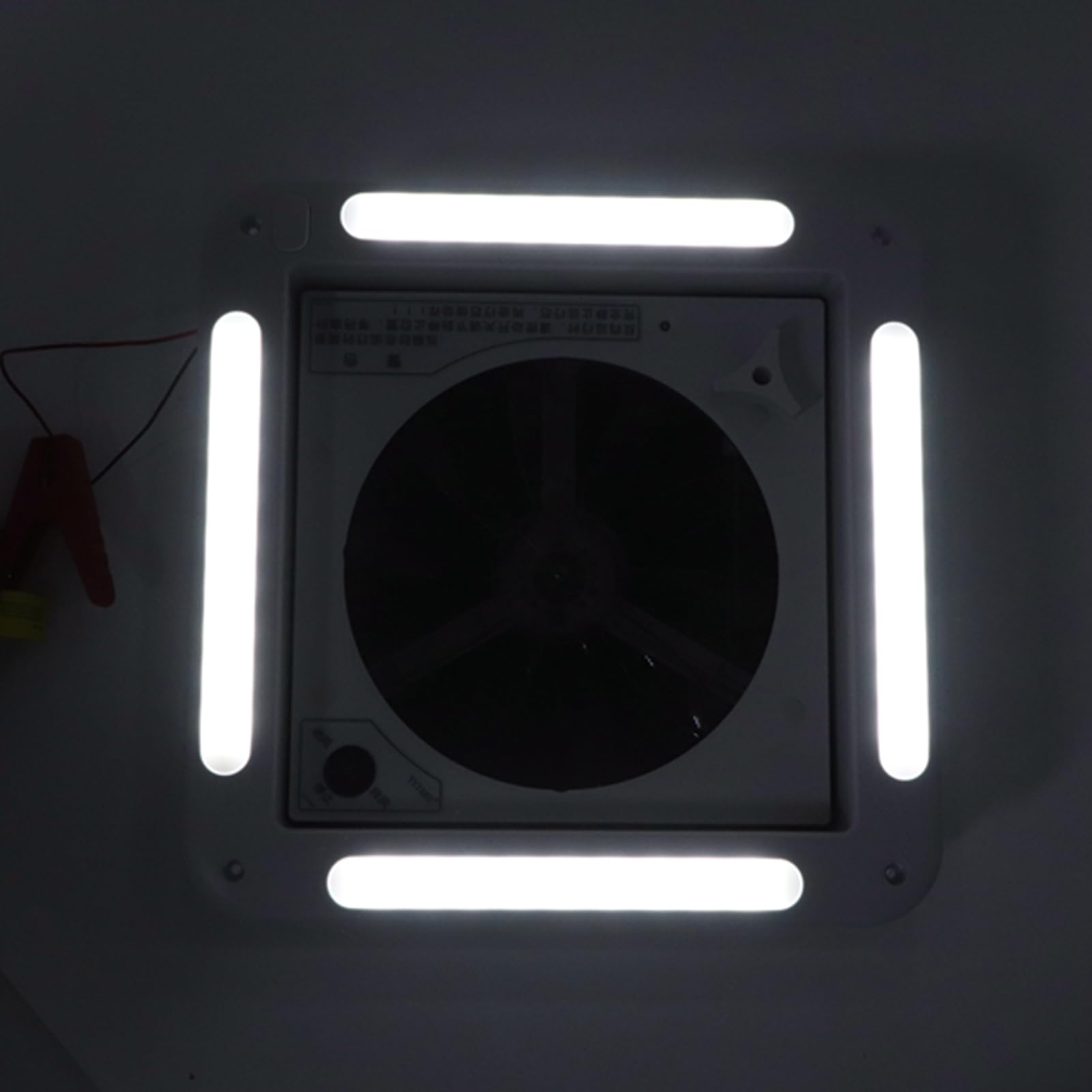 Generic Wentylator Wentylacyjny Sterowany Ręcznie do Autobusu Kempingowego RV, Sufitowy Wentylator Wyciągowy 12 V ze światłem LED