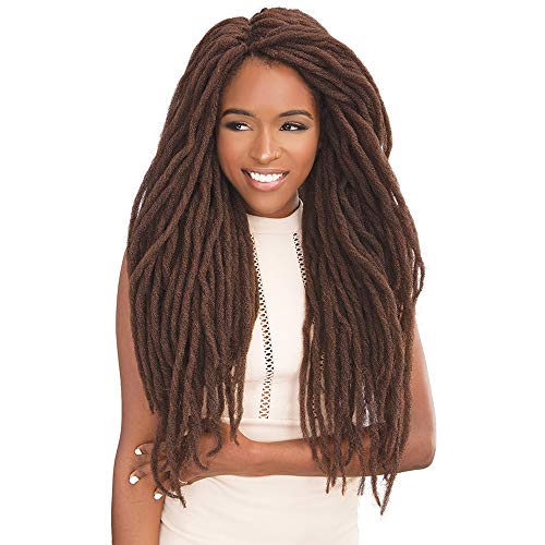 Multi Pack Deals! Janet Collection Synthetic Hair Crochet Braids Afropunk Locs 20" (6-Pack, 1B) #TOP11