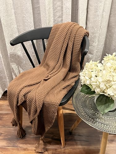 Image of Super Soft & Breathable Throw Blanket - Brown | Classy Throw Suitable for Home Couch, Sofa, Bed Decor & Bedroom | Skin-Friendly & Lightweight All Season Throw