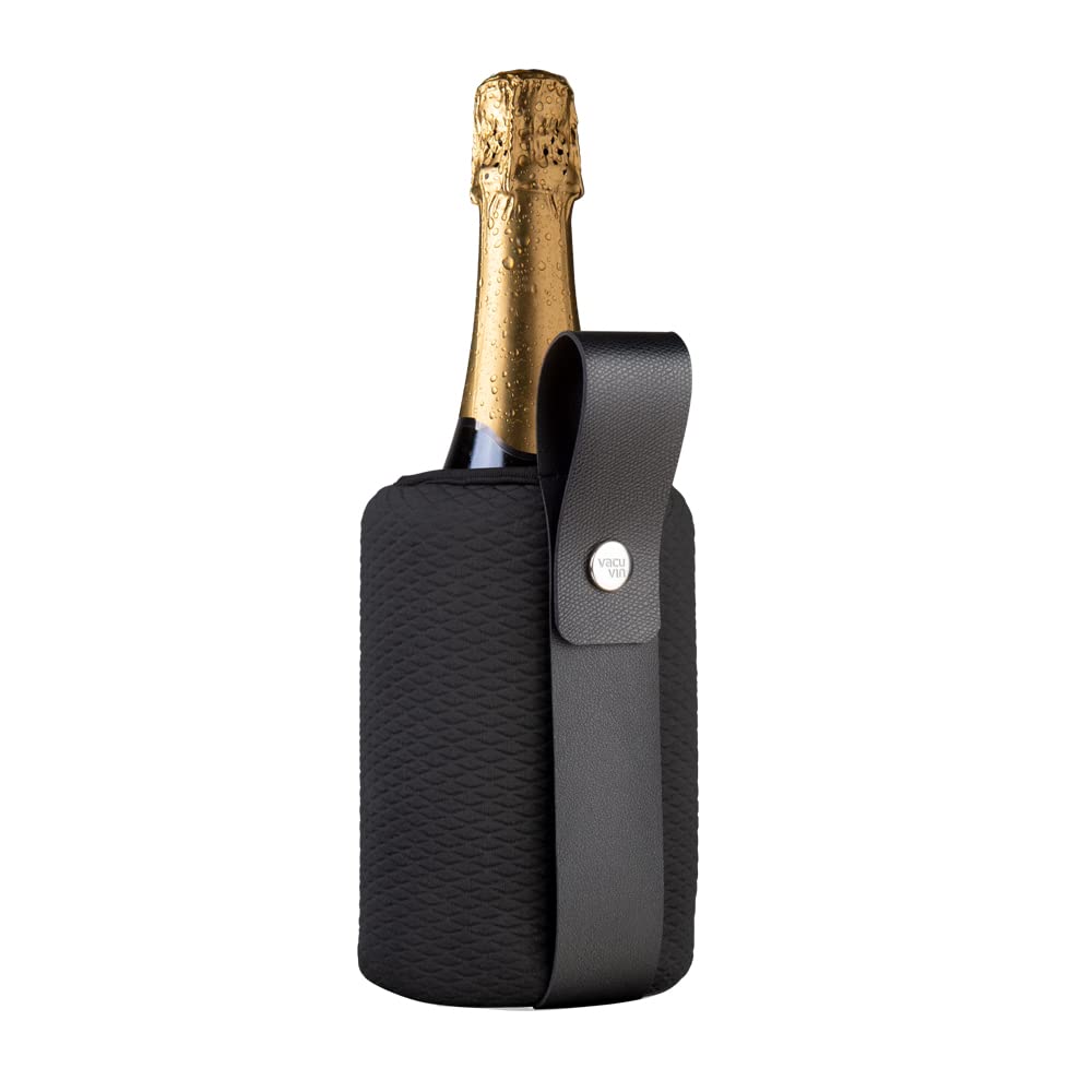 Rafraichisseur champagne noir : seau à bouteille élégant pour table