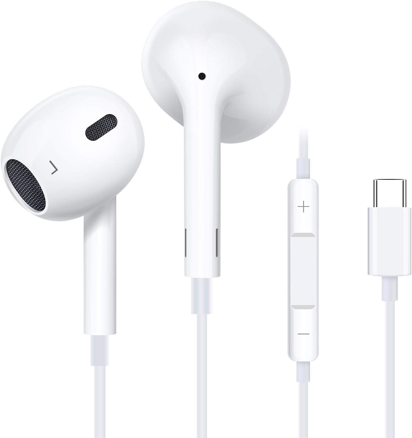 イヤホン タイプc【2025新版iPhone15/16対応】有線 イヤホン Type C マイク付き インナーイヤー型 ヘッドホン HiFi 騒音低減 重低音 通話可能 通話もクリア 音量調節可能 人間工学 小型·軽量 防水 防汗 usb c iPhone/Android/Galaxy/iPad/Pixelなど各機種対応