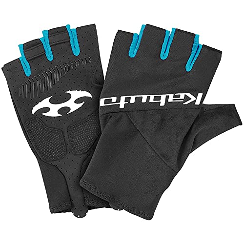 オージーケーカブト(OGK KABUTO) 自転車 サイクリンググローブ PRG-8 ブラックブルー サイズ:S (手のひら周り185-195mm/手長170-180mm)