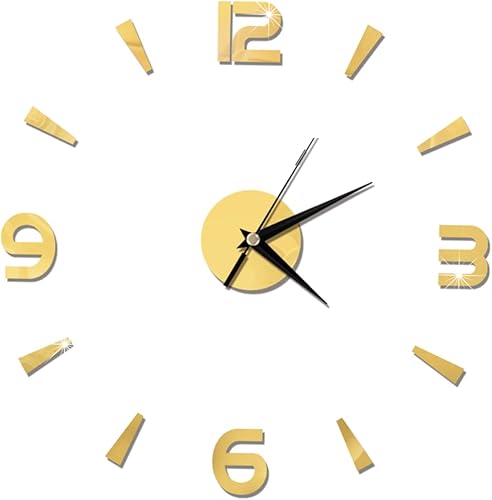 Miniatura 10 de IMIKEYA Reloj de pared 3D sin marco espejo número