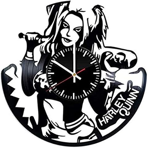Harley Quinn Vinyl Record Retro Wall Clock Birthday New Year Christmas birthday Gift Personality creative home design wall decoration Cover