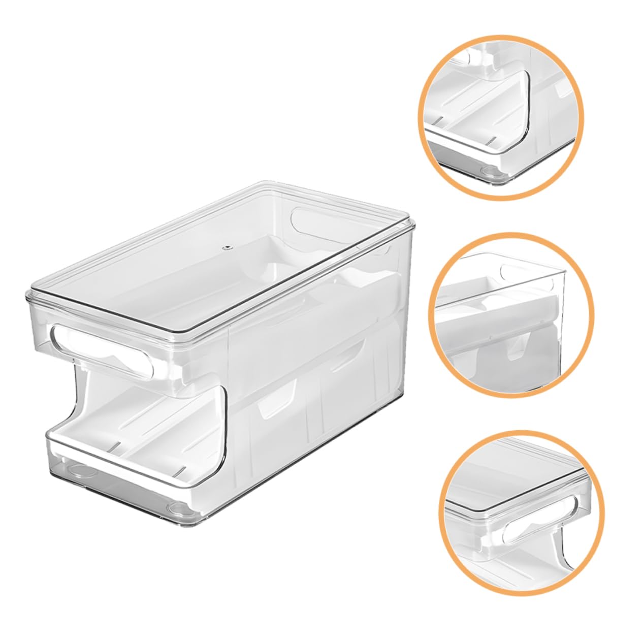 Hemobllo Eieraufbewahrungsbox Kühlschrank Transparente Stapelbare Eierhalterung Mit Doppeltem Schichtdesign Für Platzsparende Lagerung Und Einfache Entnahme Für Aufbewahrung Von Frischen