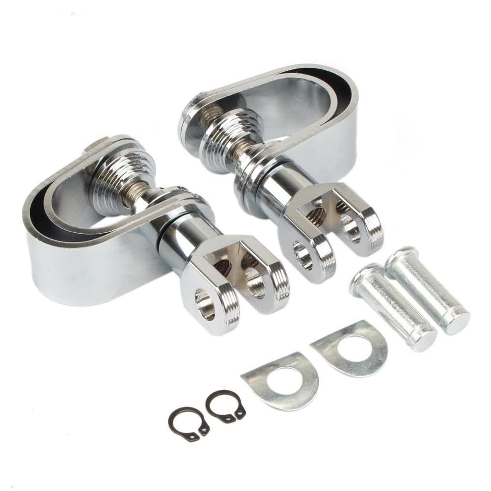 Moto-Fußrasten Für Chopper, Bobber & Custom – 1-1/4 Zoll Clamp, Verchromt, Anti-Vibrations-Design
