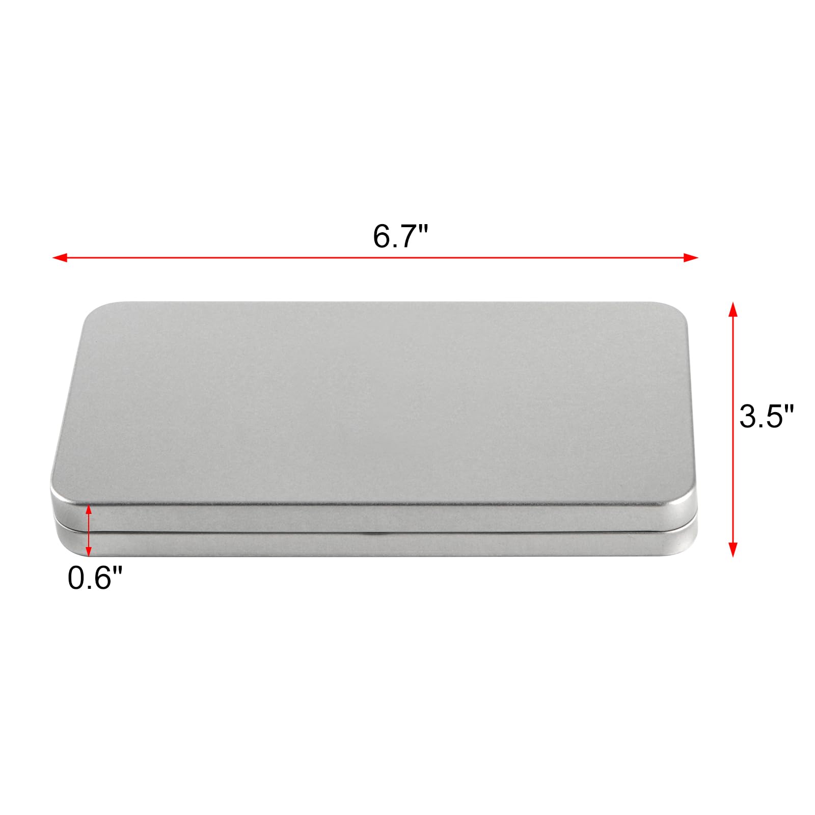 ANMOO 4Pcs Metal Cash Box Paper Money Box For Cash Coin Rectangle Single Row Currency Tray 17cm Money Organiser With Lid - Image 3