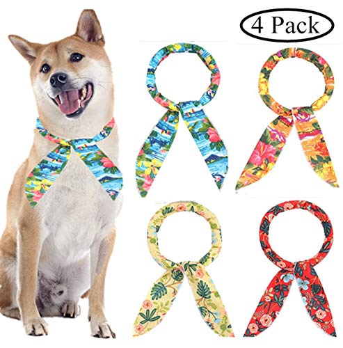 FT.Sky Dog Cooling Bandana Summer - 4 Pack Cooling Collar for Dogs Cooling