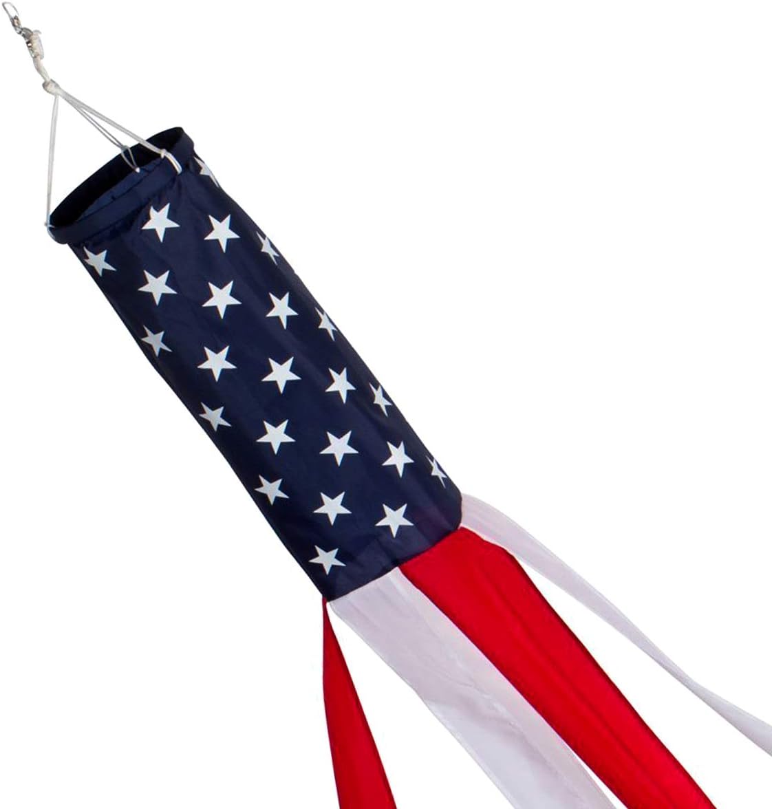 American Flag Windsock 4th of July Decoration Independence Day Hanging Decor for Home Window Roof Yard Sign Front Door Welcome USA Windsocks 12" x 60" Patriotic Decorations - Image 2