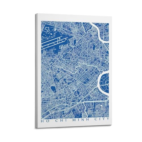 Art mural moderne sur toile de qualité premium Ho Chi Minh Landmark CMHONLY