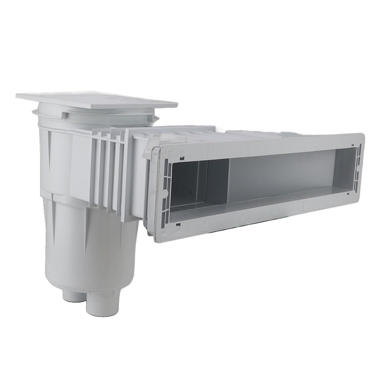 XCHYEAM Kit de Skimmer traversant Le Mur pour Piscine Hors Sol, Skimmer de Piscine en PVC à Large Ouverture pour Le Nettoyage de, Accessoire de Skimming traversant Le Mur de 50 cm