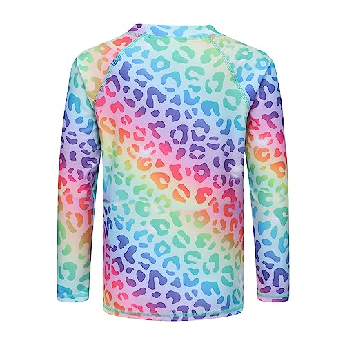 Girls Long Sleeve Rash Guard Swim Shirt for Girls One Piece Swimsuits with UPF 50+ Sun Protection Bathing Suits 3-16 Years2