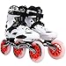 liliiy Pattini da Corsa di velocità in Linea - Pattini a Rotelle per Esterni Ad Alte Prestazioni a 3 Ruote, Pattini in Linea per Il Fitness, Pattini da Corsa di velocità per Adulti E Giovani,White-45