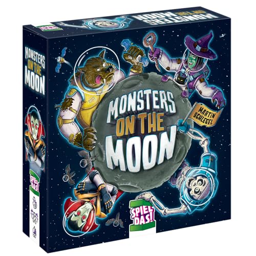 SPIEL DAS! Verlag - Monsters on The Moon - Fantástico Juego de Cartas para Toda la Familia - con Tarjetas de bonificación exclusivas