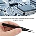 Electronics Tweezers Industrial Craft Needle Stainless Steel Precision Clamping Tool for Photovoltaic PCB Semiconductor Microelectronics Aerospace Automotive Manufacturing