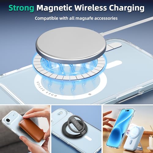 Image of ONES Magnetic for iPhone 17 Air Slim Case, [Compatible with Magsafe] [Military-Grade Drop Protection][Anti-Yellowing], Shockproof Protective Cover for iPhone 17 Air, Scratch-Resistant, Transparent