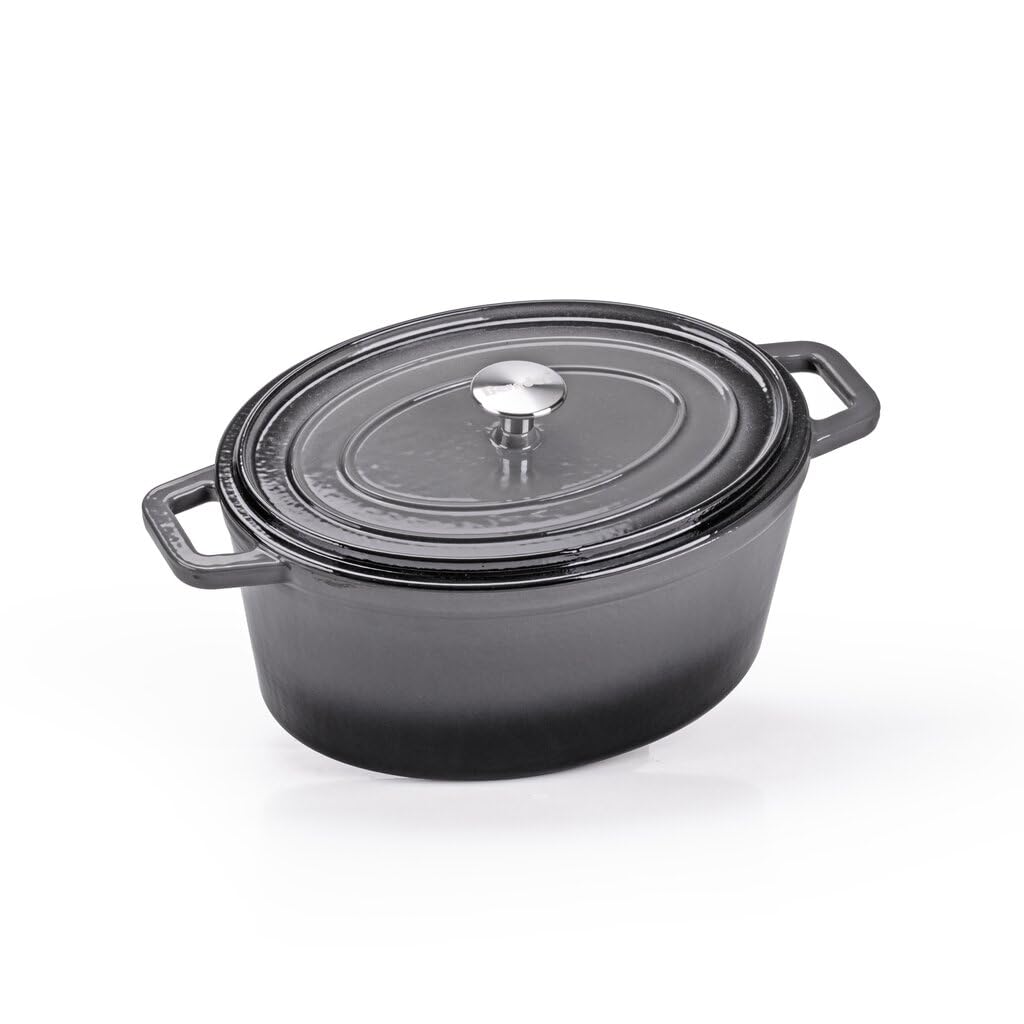 Marmite en fonte à induction Berndes 31 x 24 cm cocotte faitout noir