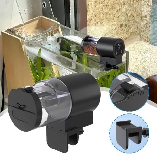 Alimentador automático para peces programable y dispensador de comida para pienso en pellets 4
