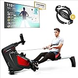 Sportstech RSX500 Rowing Machine - German Quality Brand - Competition Mode - incl. heart rate monitor (worth: £39,90) 16 programs - magnetic resistance - tablet holder - foldable