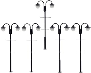 LYM60 5pcs Model Railway 1:87 HO Scale 65mm or 2.56inch Two-Heads Street Light Lamp LEDs